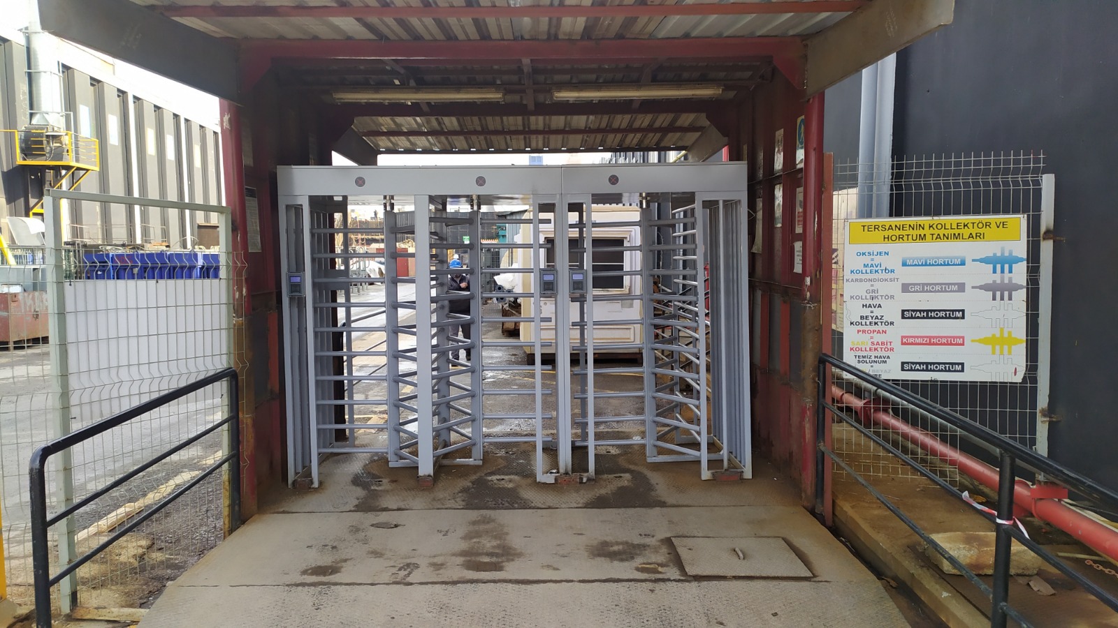 Painted turnstile and card reader system project